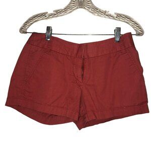 J.Crew Womens Broken-In Chino Shorts Size 0 100% Cotton Casual Summer Wear